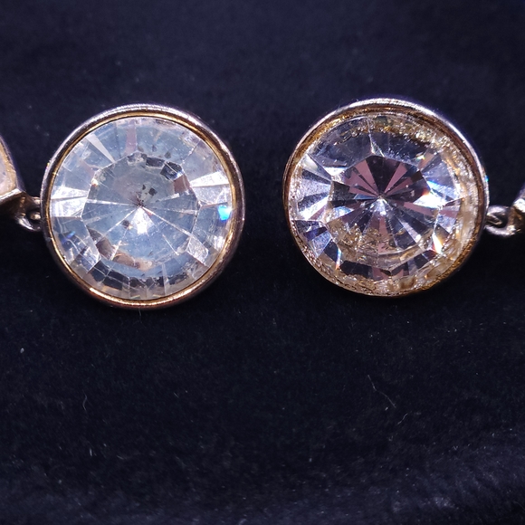 Kenneth Jay Lane Gold and Silver Crystal Earrings - Picture 14 of 14